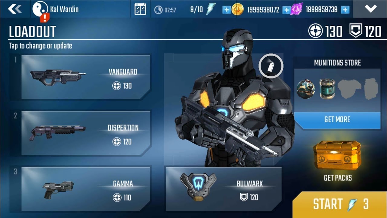 N.O.V.A. Legacy loadout screen