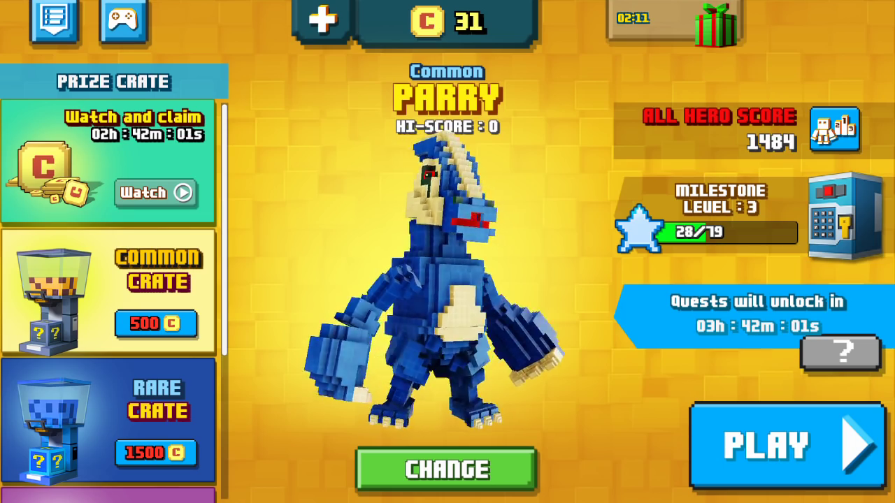 Super Pixel Heroes power-ups