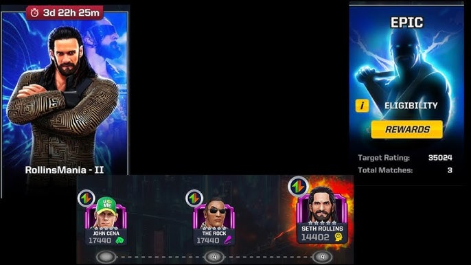 WWE Mayhem event screen